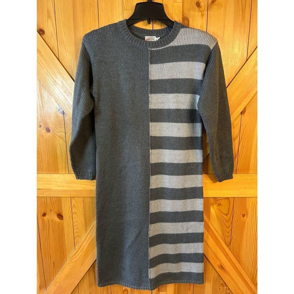 Crazy Horse Womens Gray Wool Blend Sweater Maxi Dress Size Medium (5181) Read